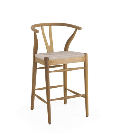 amber wood rope bar chair image 1