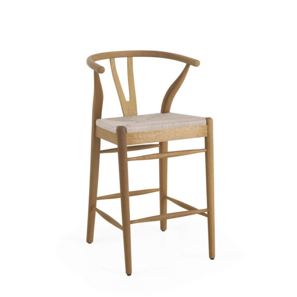 amber wood rope bar chair image 1