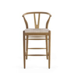 amber wood rope bar chair image 2