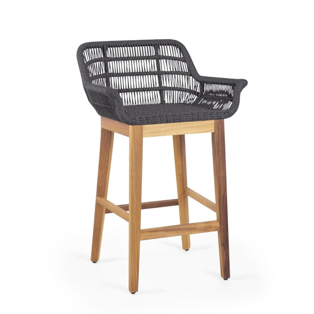 bali black bar chair image 1