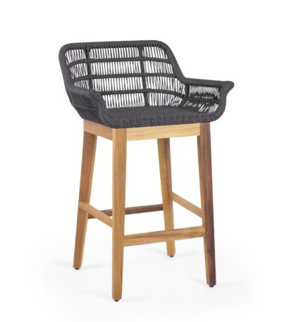 bali black bar chair image 1