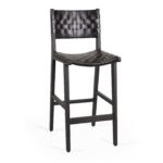 coral leather bar chair image 1