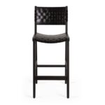 coral leather bar chair image 2